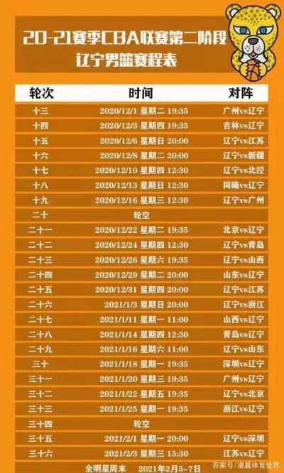 cba男篮赛程 2021-2022赛季cba男篮比赛时间表